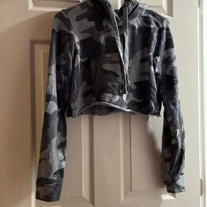 Hollister camp cropped hoodie